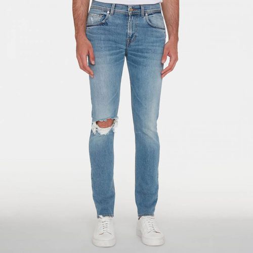 Pale Slimmy Distressed Stretch Jeans - 7 For All Mankind - Modalova