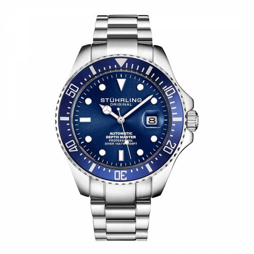 Men's Blue/ Regatta 792 Automatic Diver Watch 42mm - Stuhrling - Modalova