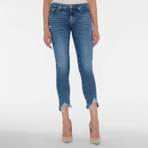 Mid Pyper Stretch Cropped Ripped Hem Jeans - 7 For All Mankind - Modalova