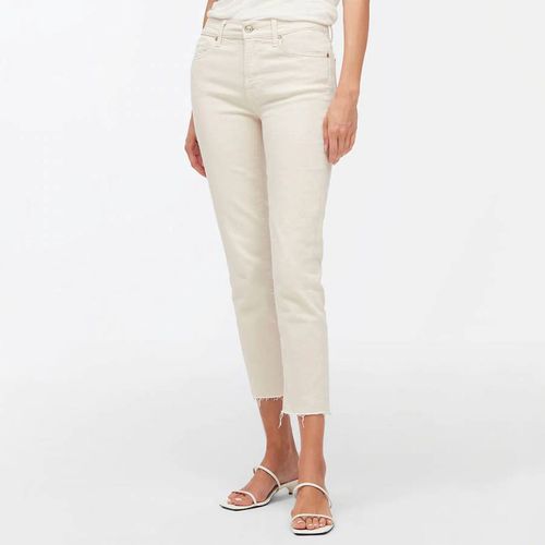 Beige Stretch Roxanne Raw Cut Jeans - 7 For All Mankind - Modalova