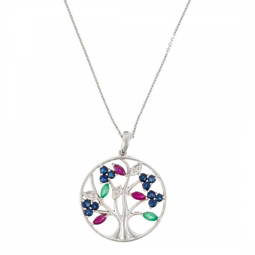 Multi-Stone Tree Of Life Pendant Necklace - Le Diamantaire - Modalova