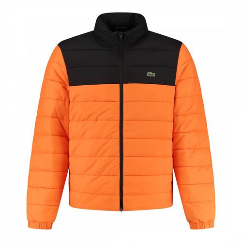 Orange Colour Block Quilted Jacket - Lacoste - Modalova