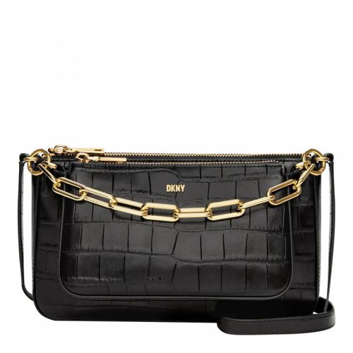 Gold Lexi Crocodile Effect Demi Crossbody - DKNY - Modalova