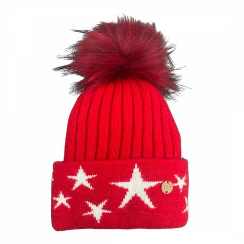 Kid's And White Stars Cashmere Blend Single Pom Hat - Look Like Cool - Modalova