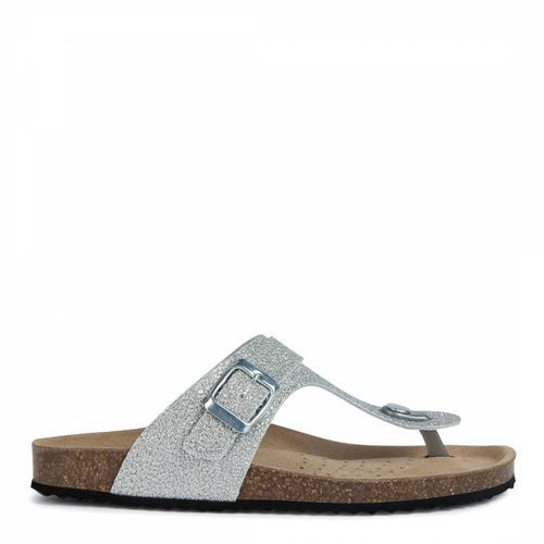 Silver Metallic Brionia K Sandals - Geox - Modalova