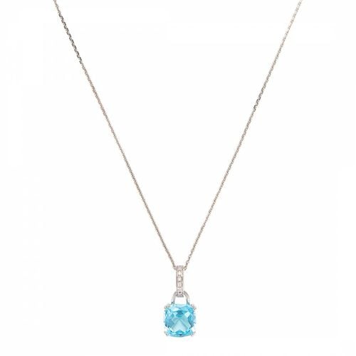 Silver/Blue Topaz Pendant Necklace - Diamantini - Modalova