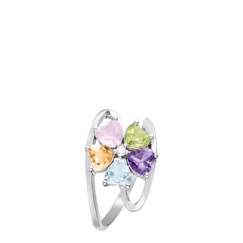 Silver/Colourful Multi-Stone Ring - Diamond And Co - Modalova