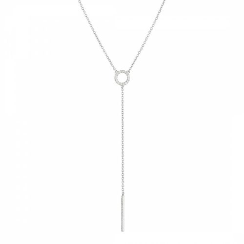 Silver Diamond Hanging Necklace - Diamond And Co - Modalova