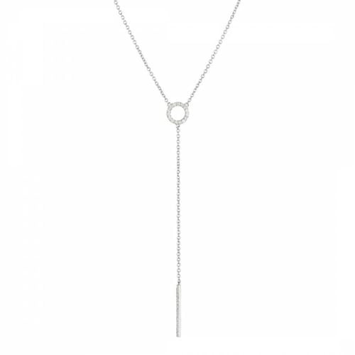 Silver Diamond Hanging Necklace - Diamond And Co - Modalova