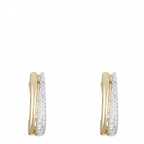 Yellow Gold Diamond Hoop Earrings - Diamond And Co - Modalova
