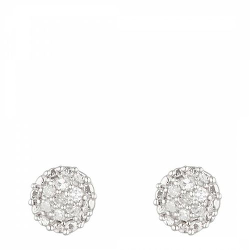 Silver Diamond Stud Earrings - Diamond And Co - Modalova