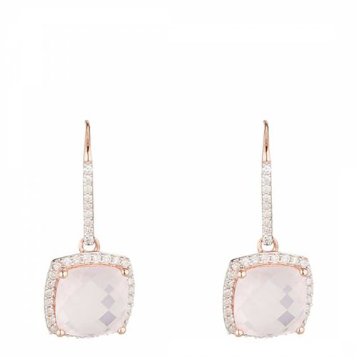 Pink Gold Quartz Rose Stone Earrings - Diamond And Co - Modalova