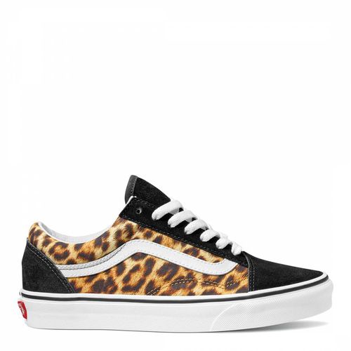 Black Leopard Print Old Skool Trainers - Vans - Modalova