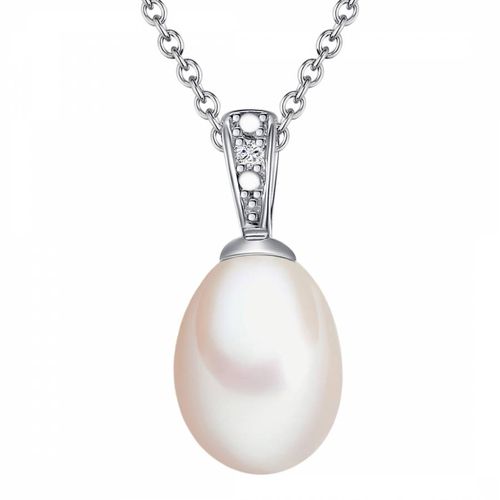 Diamond Freshwater Cultured Pearl Necklace - Lindenhoff - Modalova