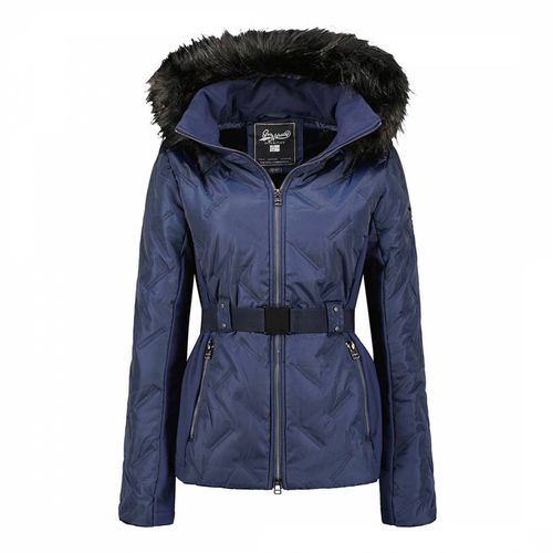 Navy Belted Padded Jacket - Geographical Norway - Modalova