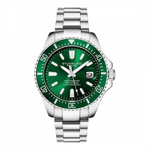Men's /Green Aquadiver 3950 Quartz Watch 42mm - Stuhrling - Modalova