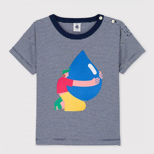 Navy Stripe Graphic T-Shirt - Petit Bateau - Modalova
