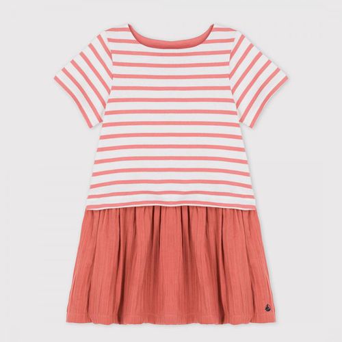 Red Stripe Boat Neck Dress - Petit Bateau - Modalova