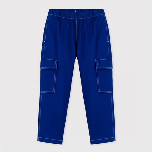 Royal Blue Cargo Trousers - Petit Bateau - Modalova