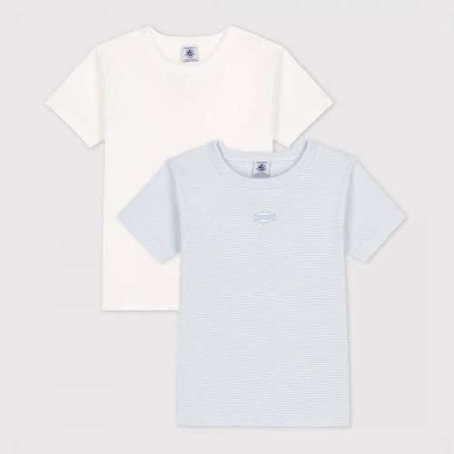 Blue 2 Pack Cotton T-Shirts - Petit Bateau - Modalova