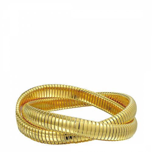 K Gold Double Layer Bracelet - Chloe Collection by Liv Oliver - Modalova