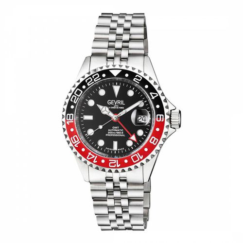 Men's Black//Red Wall Street Ceramic Bezel Watch 43mm - Gevril - Modalova