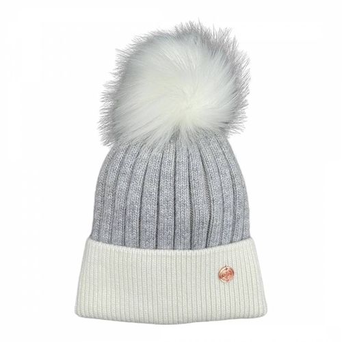 Adult & White Single Pom Cashmere Blend Hat - Look Like Cool - Modalova