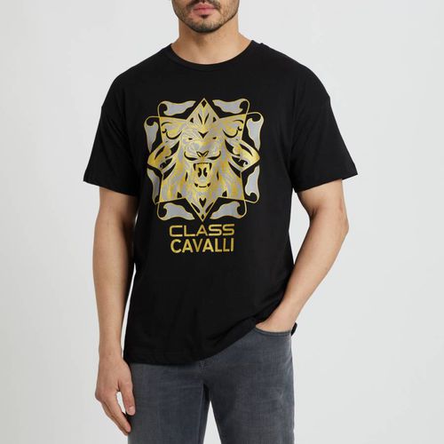 Large Chest Logo Cotton T-Shirt - Cavalli Class - Modalova