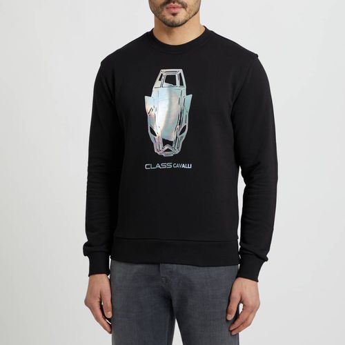 Graphic Logo Cotton Sweatshirt - Cavalli Class - Modalova