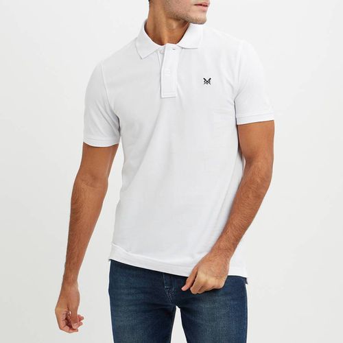 White Cotton Logo Polo Shirt - Crew Clothing - Modalova