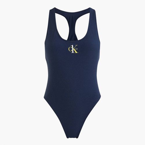 Navy Racer Back Swimsuit - Calvin Klein - Modalova