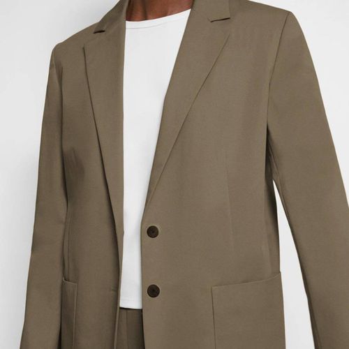 Taupe Cotton Blend Jacket - Theory - Modalova