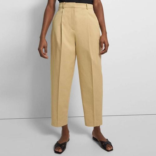 Sand Carrot Cotton Blend Trousers - Theory - Modalova