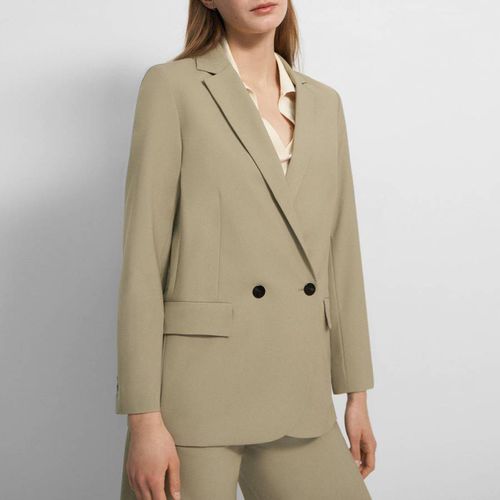 Sage Double Breasted Wool Blend Blazer - Theory - Modalova