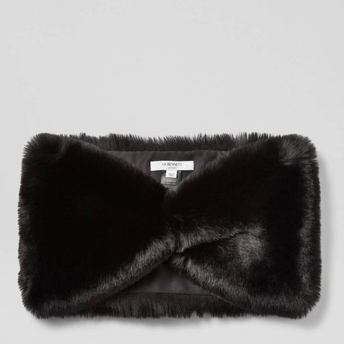 Black Kehlani Faux Fur Scarf - L K Bennett - Modalova