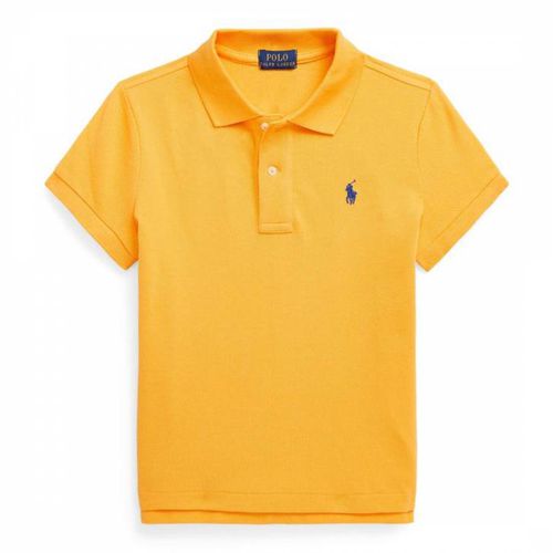 Older Girl's Orange Boxy Cotton Polo Shirt - Polo Ralph Lauren - Modalova