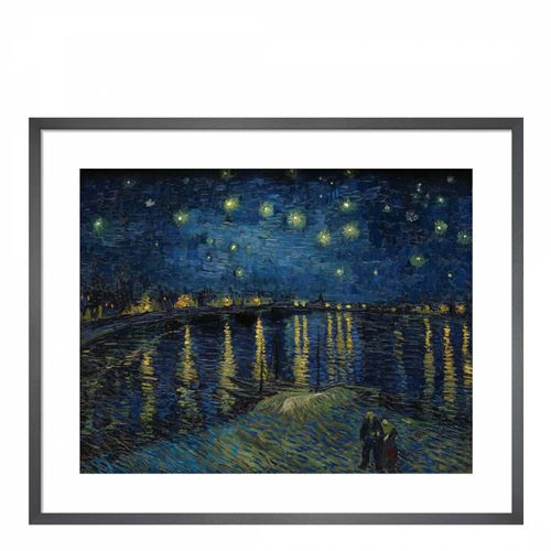 Starry Night Over the Rhone 1888 28x36cm Framed Print - Vincent Van Gogh - Modalova