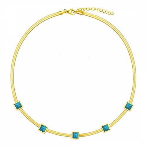 K Turquoise & Station Necklace - Chloe Collection by Liv Oliver - Modalova
