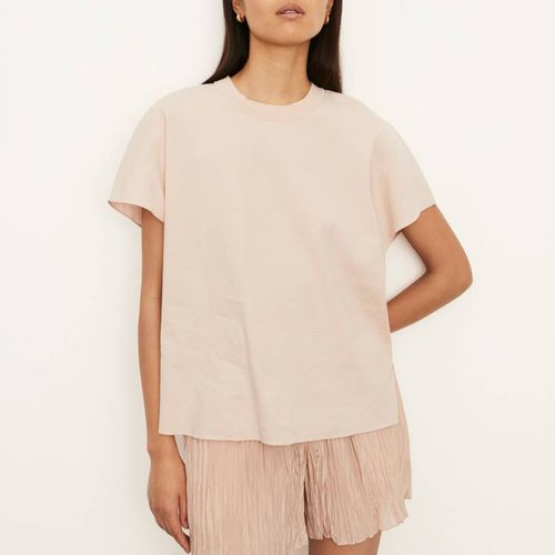 Blush Flutter Linen Blend Blouse - Vince - Modalova