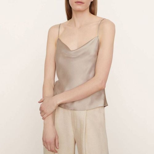 Beige Draped Silk Cami Top - Vince - Modalova