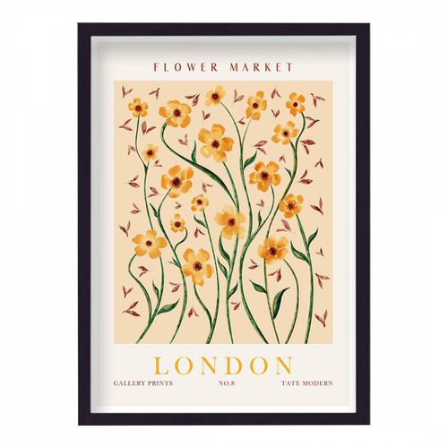 Flower Market No8 London 44x62cm Framed Print - Botanics - Modalova