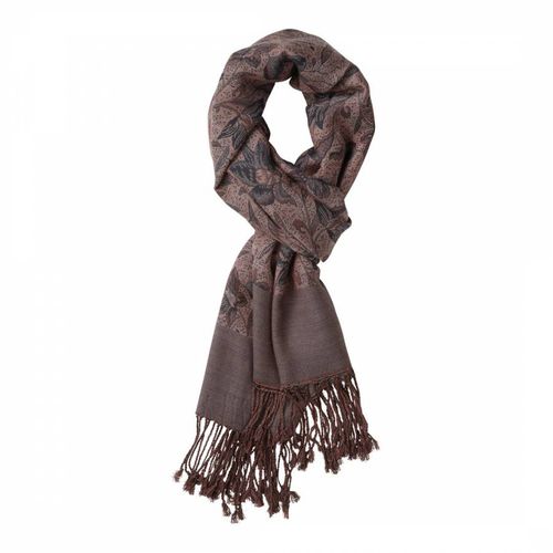 Brown Printed Merino Wool Scarf - Schöffel - Modalova