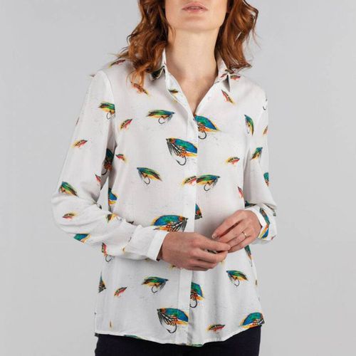 White Brownlow Salmon Fly Print Shirt - SchÃ¶ffel - Modalova