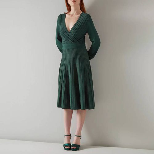 Green Merida Pleated Dress - L K Bennett - Modalova