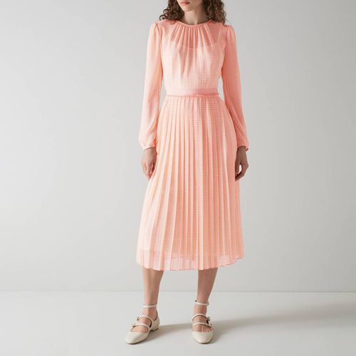 Pink Avery Pleated Dress - L K Bennett - Modalova
