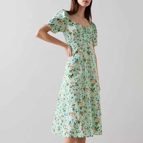 Mint Floral Phelia Cotton Dress - L K Bennett - Modalova