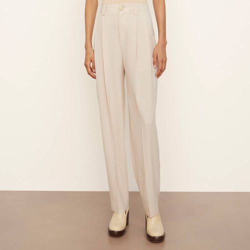 Off White Tapered Wool Trousers - Vince - Modalova