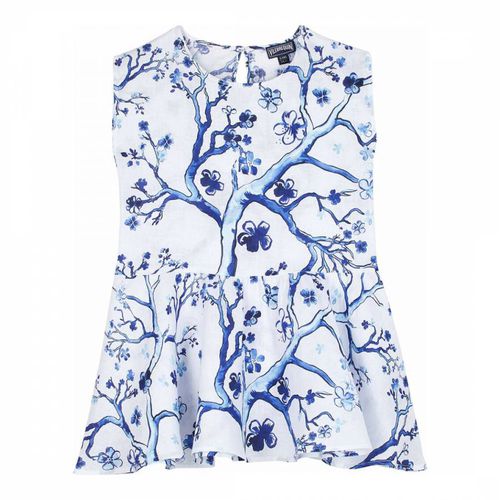 Girls' Blue Gustavia Linen Dress - Vilebrequin - Modalova