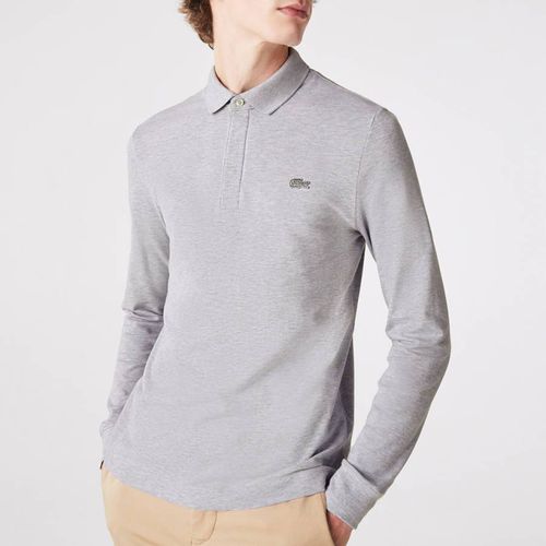 Grey Long Sleeve Polo Shirt - Lacoste - Modalova
