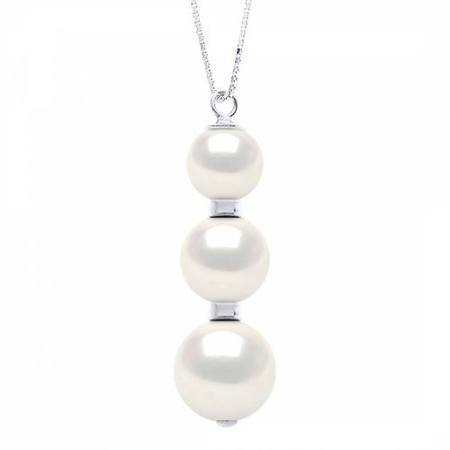 Silver/Black Trio Freshwater Pearl Pendant Necklace - Just Pearl - Modalova